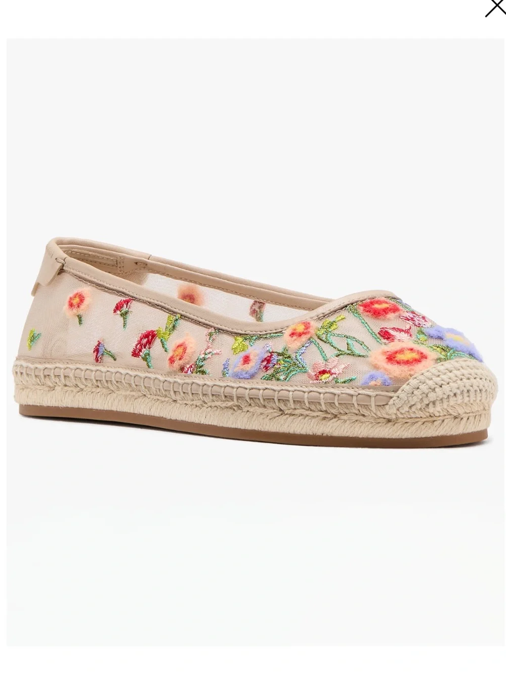 kate spade new york Women Whimsical Garden Mesh Espadrille Ballet Flats Size 9